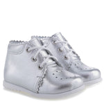 Load image into Gallery viewer, Emel Silver Heart Lace-Up Bootie
