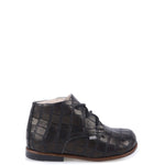Load image into Gallery viewer, Emel Gunmetal Croc Baby Bootie
