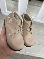 Load image into Gallery viewer, Emel Stone Taupe Horse Baby Bootie
