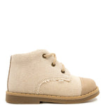 Load image into Gallery viewer, Emel Taupe Linen Baby Bootie
