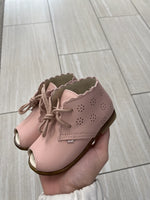 Load image into Gallery viewer, Emel Pink Perforated Baby Shoe
