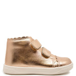 Load image into Gallery viewer, Emel Rose Gold Scalloped Baby Sneaker
