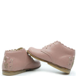 Load image into Gallery viewer, Emel Rose Scalloped Embroidered Baby Bootie
