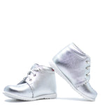 Load image into Gallery viewer, Emel Silver Heart Baby Bootie
