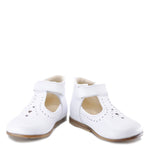 Load image into Gallery viewer, Emel White T-Strap Baby Shoe
