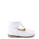 Load image into Gallery viewer, Emel White T-Strap Baby Shoe
