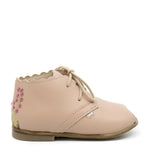 Load image into Gallery viewer, Emel Nude Pink Embroidered Baby Bootie
