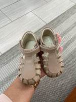 Load image into Gallery viewer, Emel Taupe Closed Toe Baby Sandal

