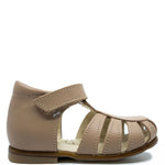 Load image into Gallery viewer, Emel Taupe Closed Toe Baby Sandal

