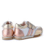 Load image into Gallery viewer, Emel Gold &amp; Rose Gold Velcro Sneaker
