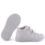 Load image into Gallery viewer, Emel Off-White/Gold Star Velcro Sneaker
