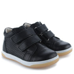 Load image into Gallery viewer, Emel Black Perforated Velcro Sneaker

