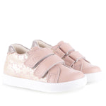 Load image into Gallery viewer, Emel Pink Metallic Floral Velcro Sneaker
